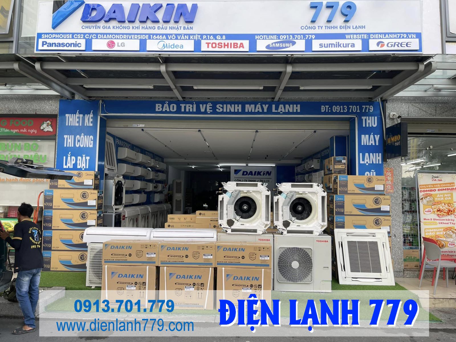 máy lạnh âm trần cũ 5HP