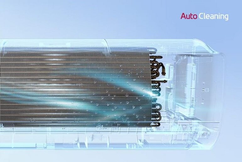 Điều hòa LG K09CH có tính năng tự động làm sạch dàn lạnh