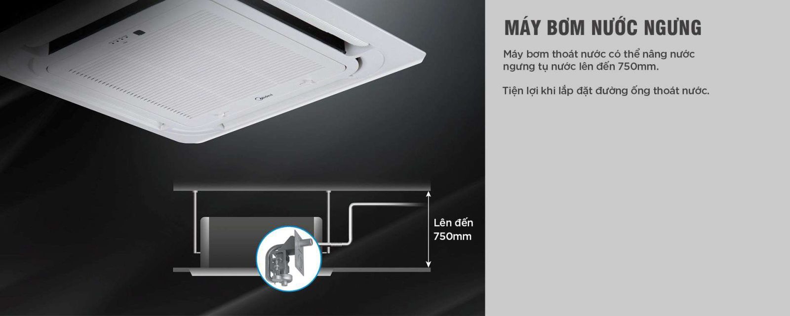 Máy lạnh âm trần Midea MCD1-50CRDN8-Q inverter