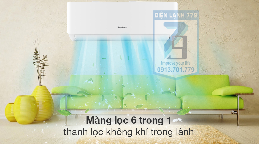Máy lạnh Nagakawa Inverter 2 HP NIS-C18R2T28 - Khả năng lọc không khí 