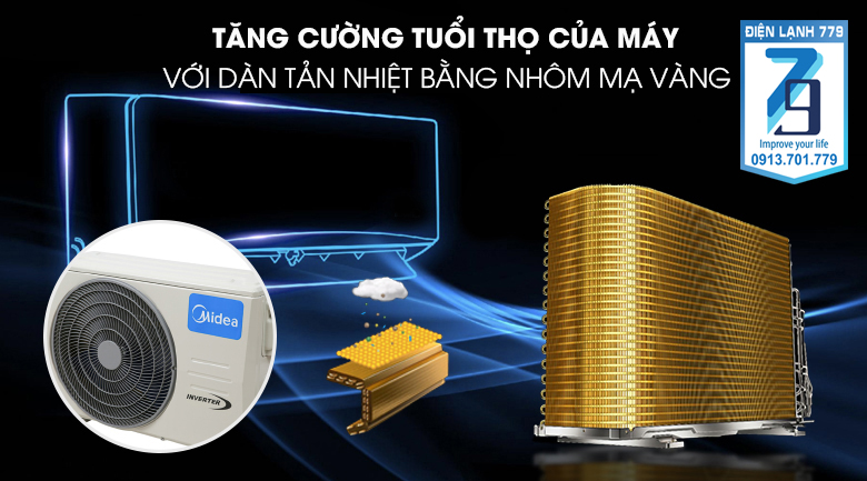 Dàn tản nhiệt mạ vàng
