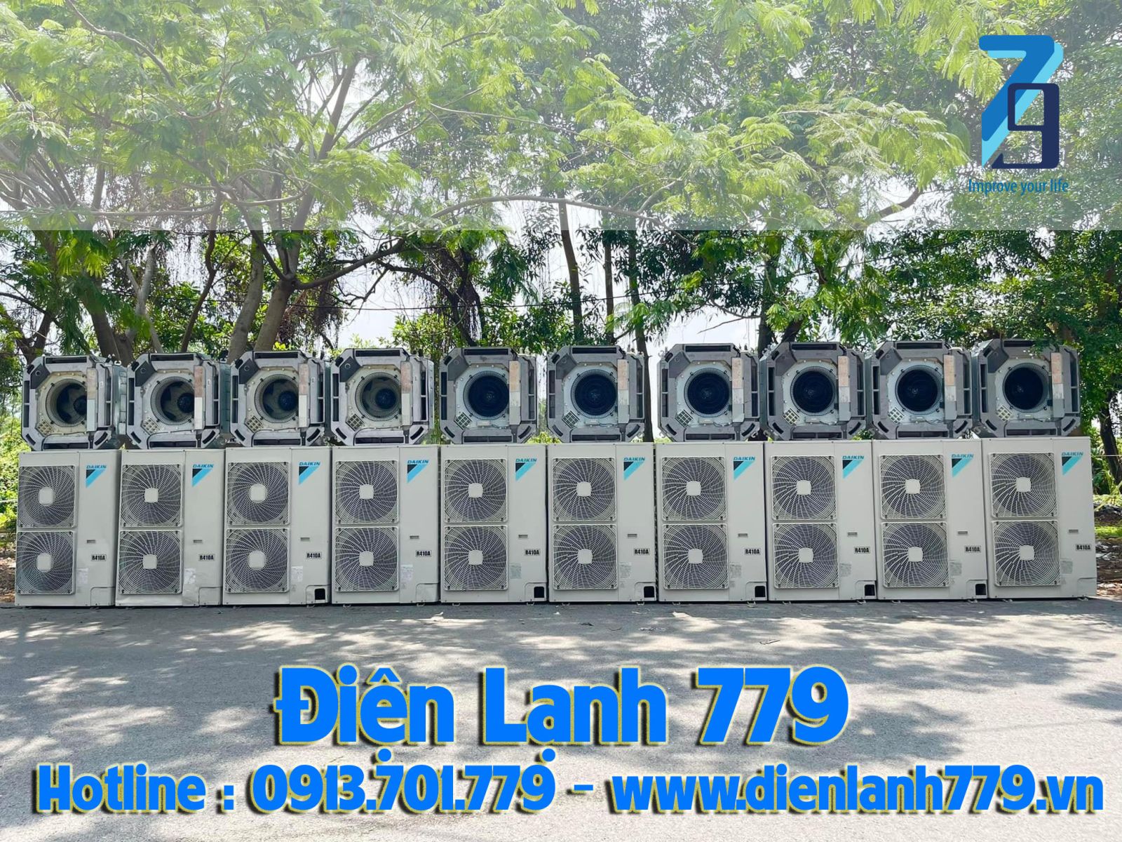Thi công lắp đặt máy lạnh âm trần cũ.
