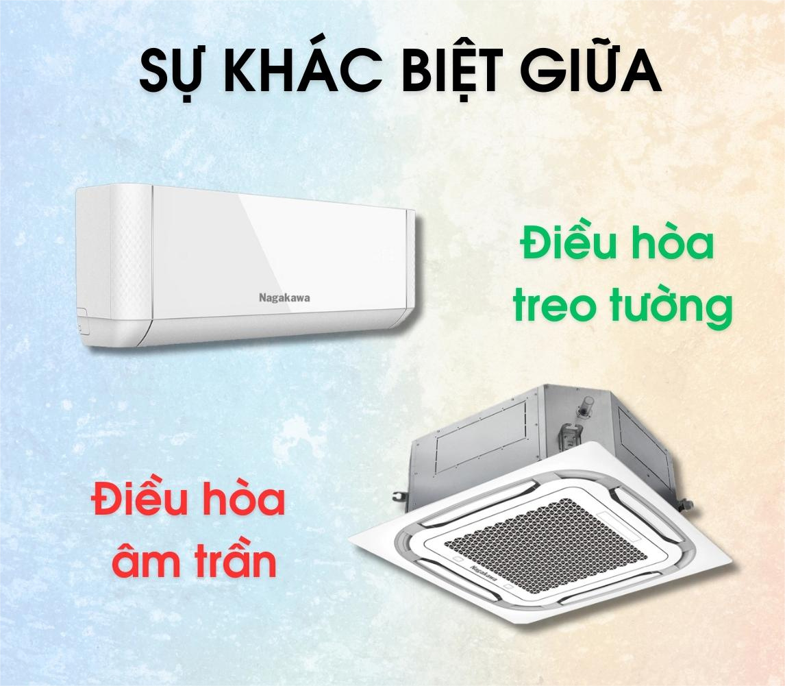 So sánh giữa máy lạnh âm trần và máy lạnh treo tường