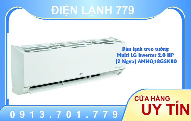 Sản phẩm Dàn lạnh treo tường Multi LG Inverter 2.0 HP (2 Ngựa) AMNQ18GSKB0