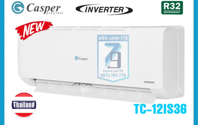 Sản phẩm Máy lạnh Casper 1 chiều Inverter 12000BTU TC-12IS36
